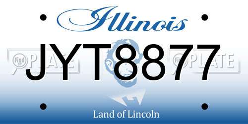 JYT8877 Illinois License Plate