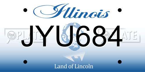 JYU684 Illinois License Plate