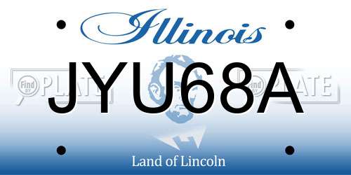 JYU68A Illinois License Plate