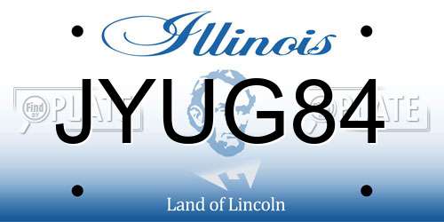 JYUG84 Illinois License Plate