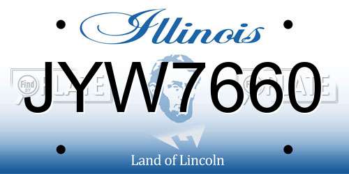 JYW7660 Illinois License Plate
