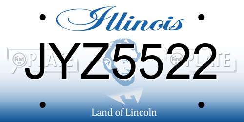 JYZ5522 Illinois License Plate