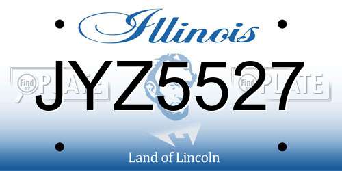 JYZ5527 Illinois License Plate