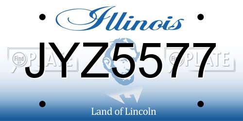 JYZ5577 Illinois License Plate