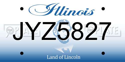 JYZ5827 Illinois License Plate