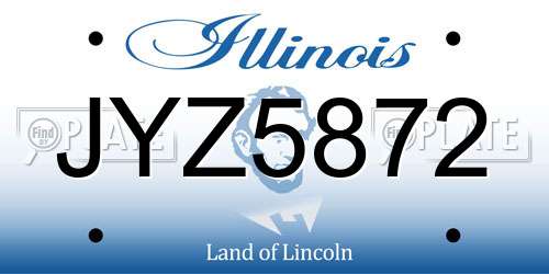 JYZ5872 Illinois License Plate