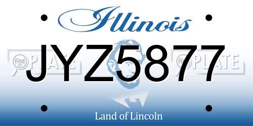 JYZ5877 Illinois License Plate