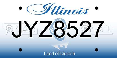 JYZ8527 Illinois License Plate