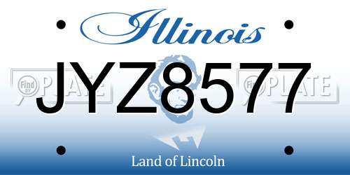 JYZ8577 Illinois License Plate