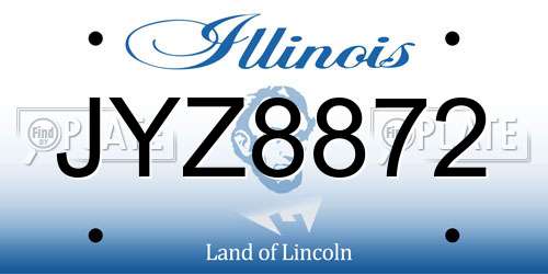 JYZ8872 Illinois License Plate