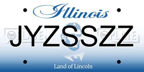 JYZSSZZ Illinois License Plate