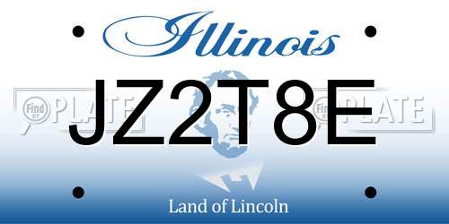 JZ2T8E Illinois License Plate