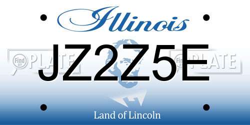 JZ2Z5E Illinois License Plate