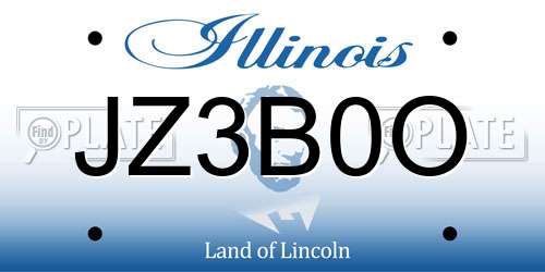 JZ3B0O Illinois License Plate