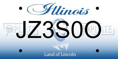 JZ3S0O Illinois License Plate