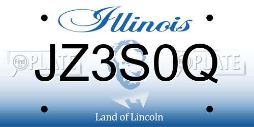 JZ3S0Q Illinois License Plate