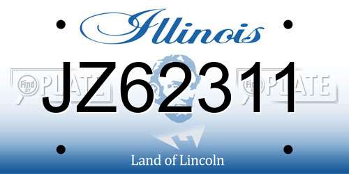 JZ62311 Illinois License Plate
