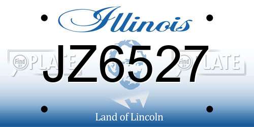 JZ6527 Illinois License Plate