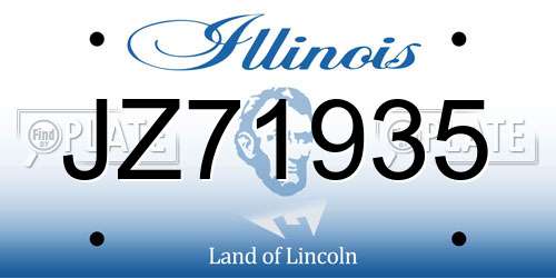 JZ71935 Illinois License Plate