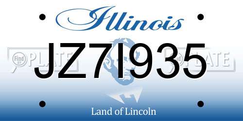 JZ7I935 Illinois License Plate