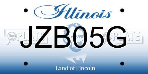 JZB05G Illinois License Plate