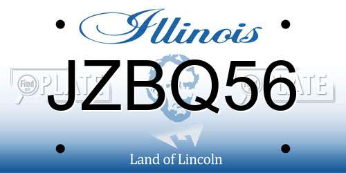 JZBQ56 Illinois License Plate