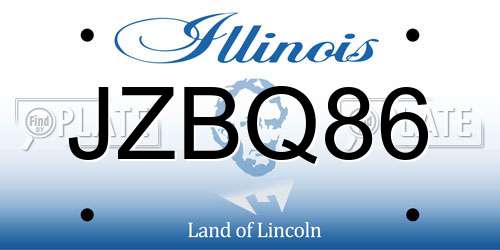 JZBQ86 Illinois License Plate