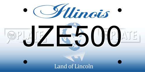 JZE500 Illinois License Plate