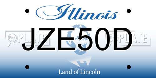 JZE50D Illinois License Plate
