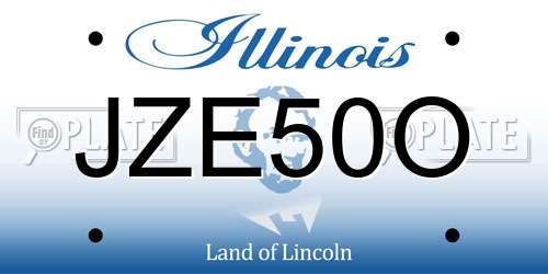 JZE50O Illinois License Plate