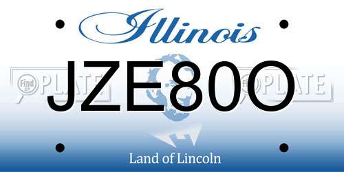 JZE80O Illinois License Plate