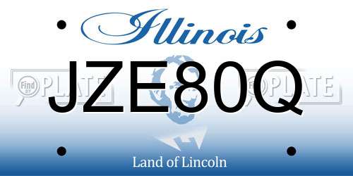 JZE80Q Illinois License Plate