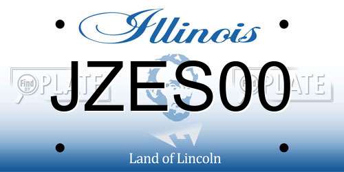 JZES00 Illinois License Plate