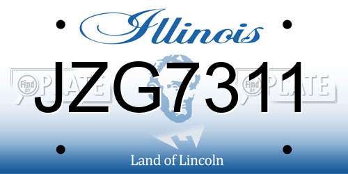 JZG7311 Illinois License Plate