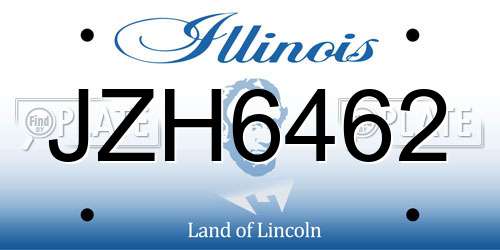 JZH6462 Illinois License Plate