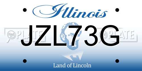 JZL73G Illinois License Plate