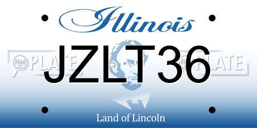 JZLT36 Illinois License Plate