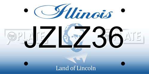 JZLZ36 Illinois License Plate