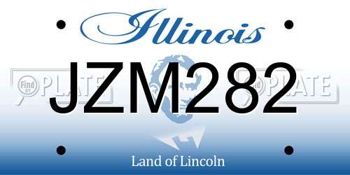 JZM282 Illinois License Plate