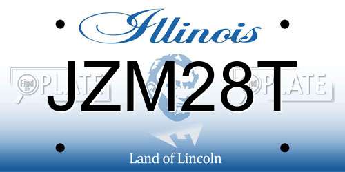 JZM28T Illinois License Plate