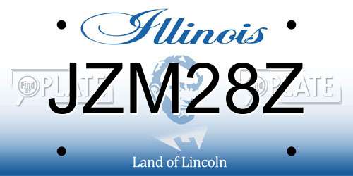 JZM28Z Illinois License Plate
