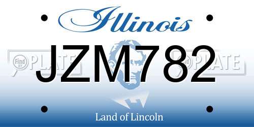 JZM782 Illinois License Plate
