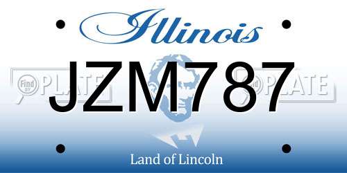JZM787 Illinois License Plate