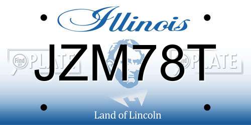JZM78T Illinois License Plate