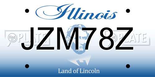 JZM78Z Illinois License Plate