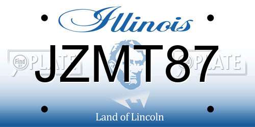 JZMT87 Illinois License Plate