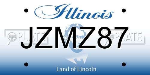 JZMZ87 Illinois License Plate