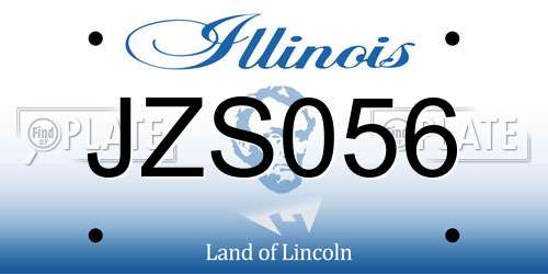 JZS056 Illinois License Plate