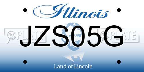 JZS05G Illinois License Plate