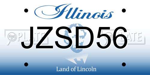 JZSD56 Illinois License Plate
